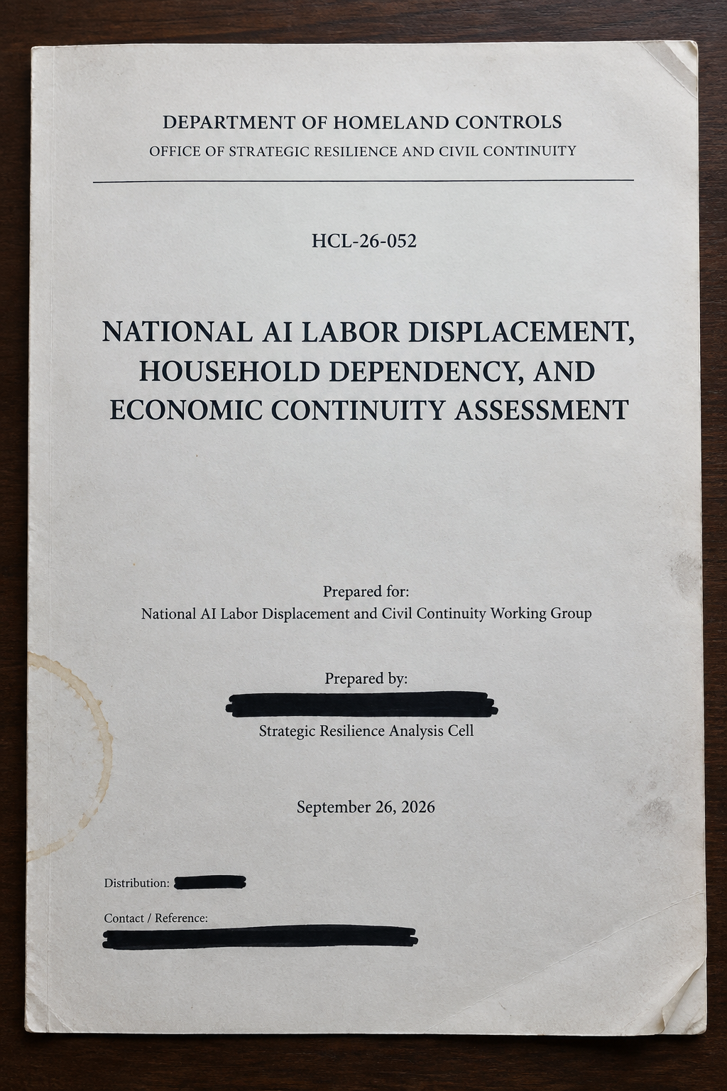 HCL-26-052: National AI Labor Displacement, Household Dependency, and Economic Continuity Assessment